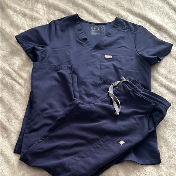 Figs Navy Blue Scrub set - Picture 1 of 4